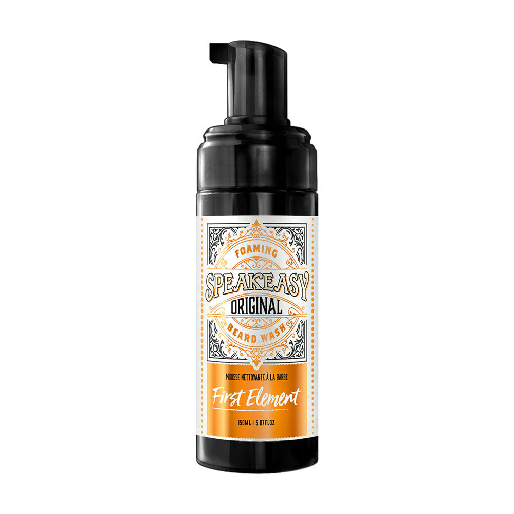 Speakeasy foaming beard wash on clean white background made in Canada